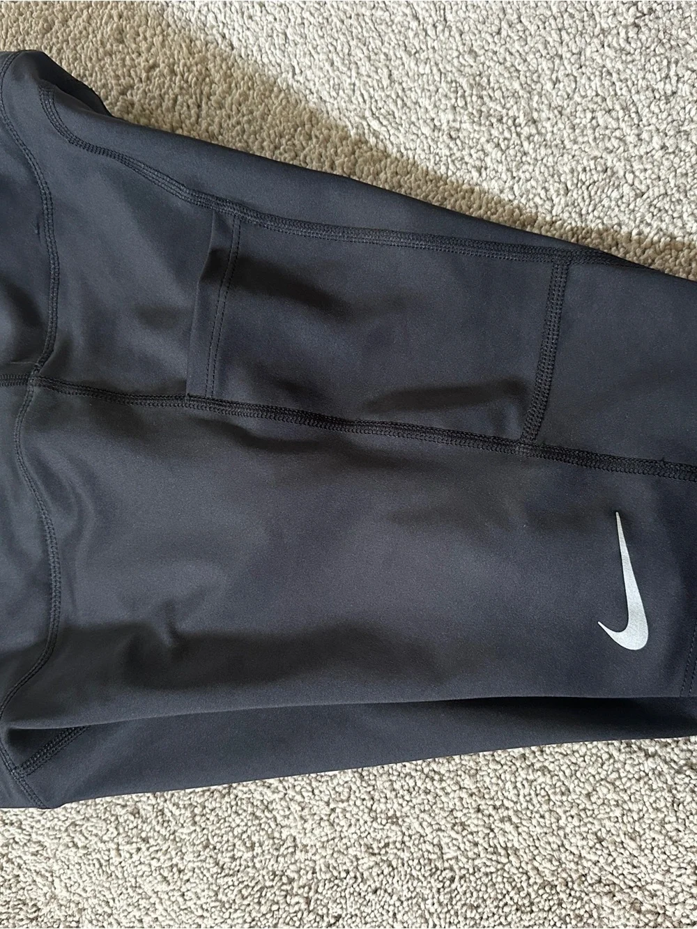 Nike Black Athletic Biker Shorts with Swoosh